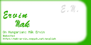 ervin mak business card